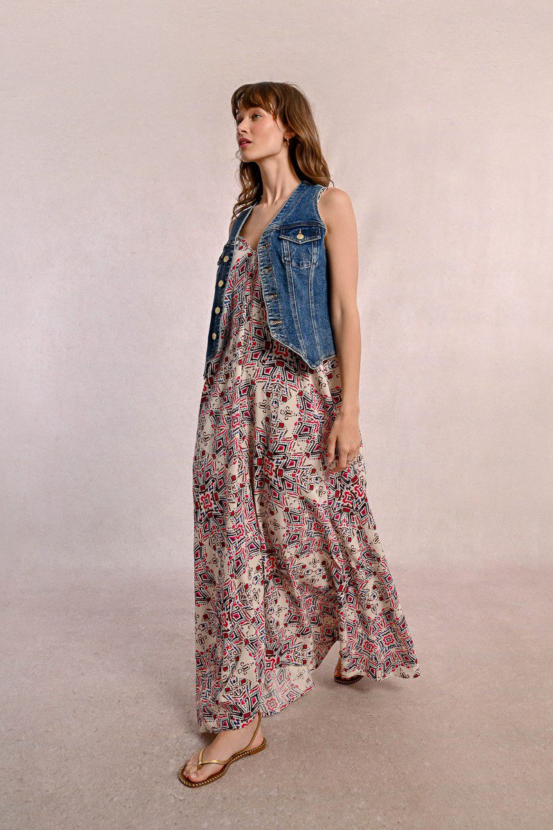 MOLLY BRACKEN Long dress with double straps